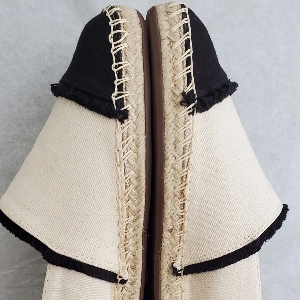 New Schutz Ohanna Printed Canvas Espadrilles Size 10
